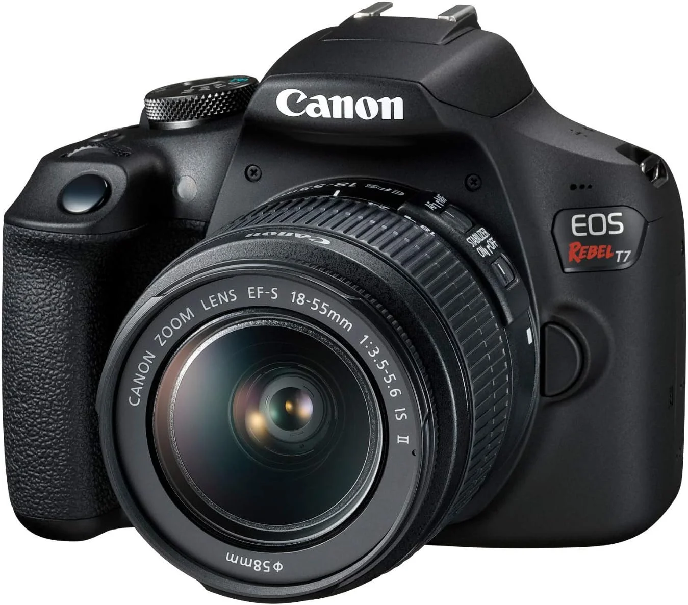 Canon EOS Rebel T7 DSLR Camera with 18-55mm Lens, 24.1 MP CMOS Sensor, built-in Wi-Fi, and Full HD video capabilities